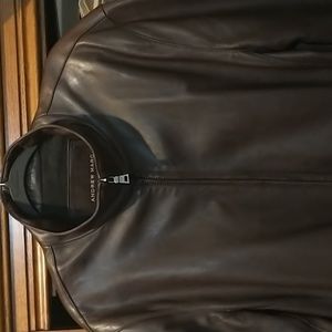 Andrew Marc New York Leather Bomber Jacket